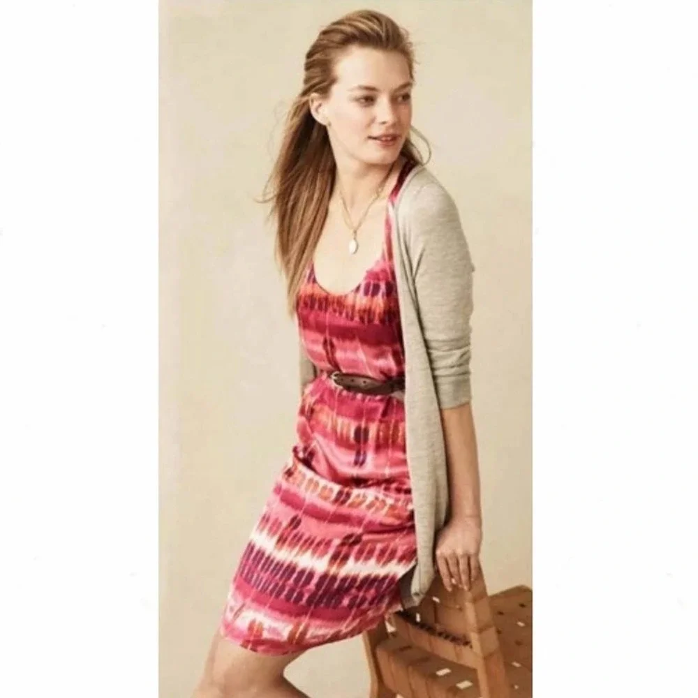 Banana Republic Ikat Silk Twist-Strap Sheath Dress - Picture 3 of 8